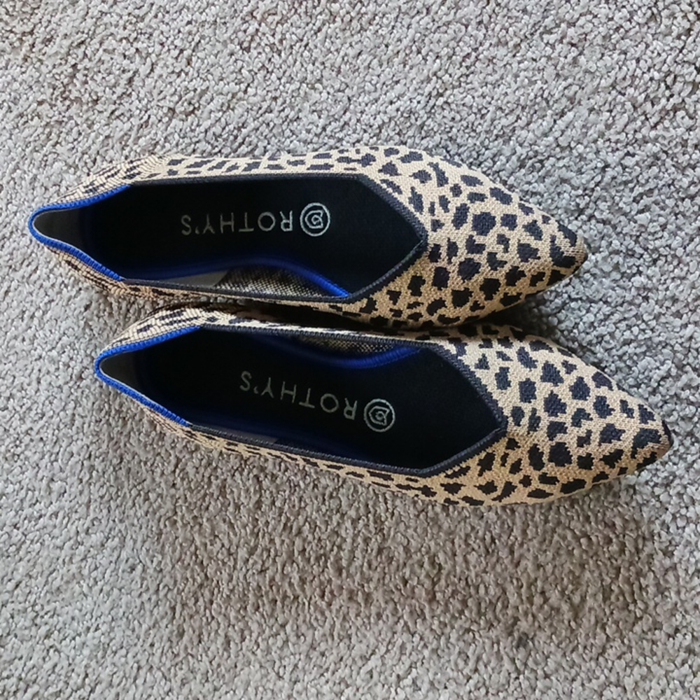 Rothy's Leopard The Point Size 7.5